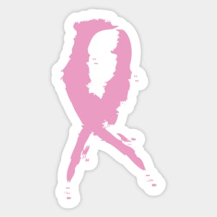 Pink Awareness Ribbon Sticker